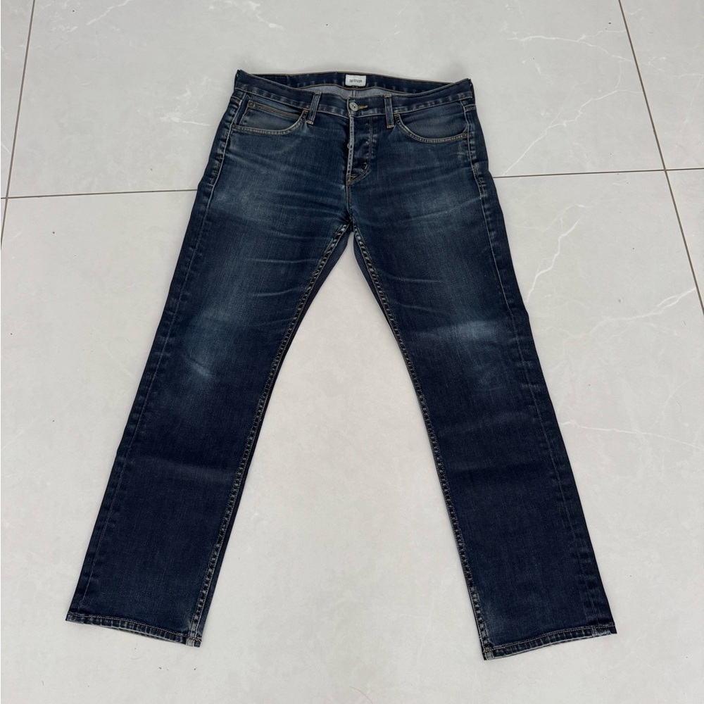 Hudson Byron Jeans Dark Blue Straight Leg Denim -